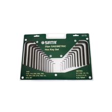 Jogo De Chave Allen Sata 3/64"- 3/8" / 0,7Mm - 10Mm 25 Peças