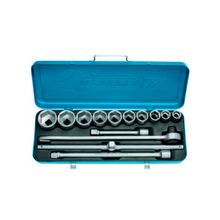 Jogo Soquete Gedore 017.201 Estriado Encaixe 3/4" 22mm X 50mm 14 Pçs