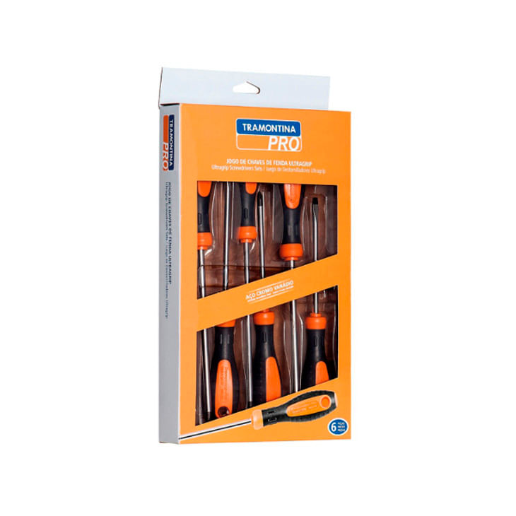Encontraproduto.com.br - Jogo De Chave Fenda, Philips Tramontina-Pro Com 6 Peças