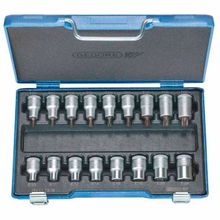 Jogo De Chave Torx Gedore 024.795 E10 X E24 - T20 X T60 Com 17 Peças