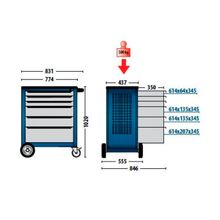 Carro De Ferramentas Gedore Com 6 Gavetas