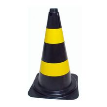 Cone sinalização Plastcor 50 cm preto/amarelo