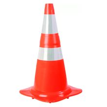 Cone sinalização Plastcor 75 cm Laranja/Branco refletivo NBR 15071