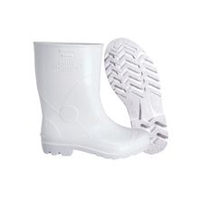 Bota de PVC Cano Médio com Forro Calfor Branca