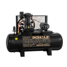 Compressor de Ar 20 pcm / 175 psi Schulz CSL 20BR/200 5CV 200L Trifásico