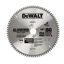 Disco para Serra Circular 10" Dewalt DWA03210 80 dentes Alumínio