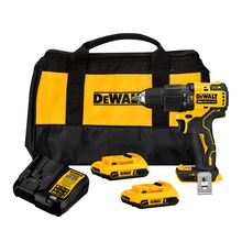 Furadeira e Parafusadeira de Impacto 1/2" Dewalt DCD709D2-BR com Bateria e Carregador