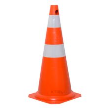 Cone Flexível com Faixas Refletivas Kteli 75 cm Laranja/Branco