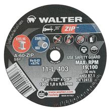 Disco de Corte Walter 4" X 1,0 X 3/8" Zipcut