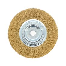 Escova Circular Ondulada Pequi 6" x 1/2" Aço Latonado 0,30 mm - Blister