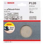 Disco-de-Lixa-Bosch-M480-Net-125-mm-GR120-Pacote-com-5-Unidades