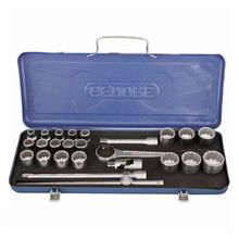 Jogo de Soquetes Estriados e Acessórios Gedore Encaixe 1/2" com 25 Peças 10mm x 32mm