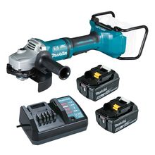 Esmerilhadeira Angular 7" Makita DGA700Z 36V com 2 Baterias 18V 5.0Ah e Carregador