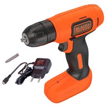 Parafusadeira Furadeira 3/8” Black & Decker LD008-BR com Bateria 8V 1,5Ah e Carregador