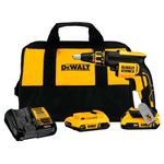 parafusadeira-drywall-brushless-20v-dewalt-com-2-baterias-carregador-e-bolsa