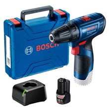 Furadeira e Parafusadeira 3/8" Bosch GSR 120-LI com Bateria 12V, Carregador e Maleta