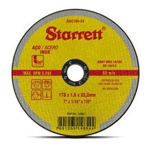 Disco de Corte 7" x 1,6" x 7/8" Starret DAC180-24