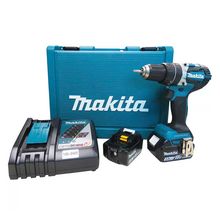 Parafusadeira e Furadeira de Impacto 1/2" Makita DHP484RFE à Bateria 18V Li 3,0Ah