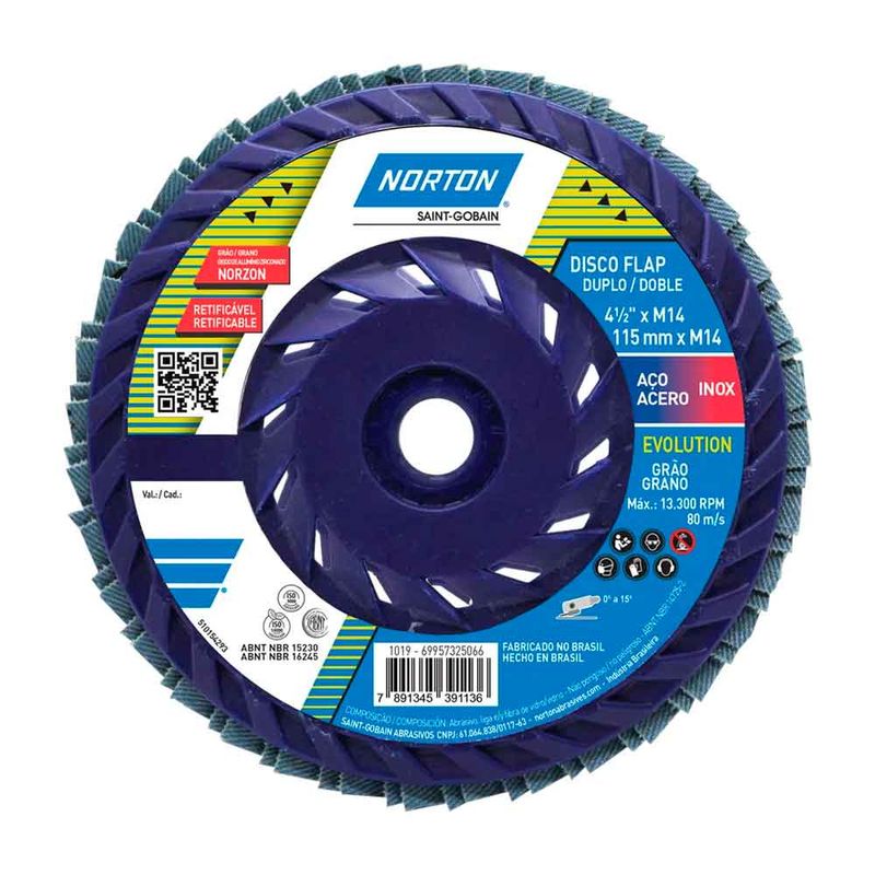 disco-de-lixa-flap-disc-4-1-2-norton-evolution-facil-montagem