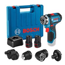 Parafusadeira e Furadeira Bosch 3/8" GSR 12V-15 FC 12V, com 2 Baterias, Carregador e Maleta