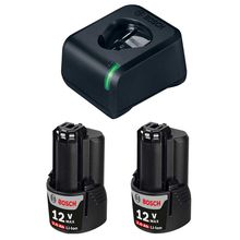 Kit Bosch 2 Baterias 12V 2Ah e Carregador GAL 12V-20 Bivolt