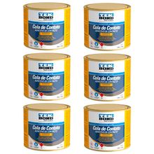 Kit 6 Colas de Contato com Toluol Tekbond 400g