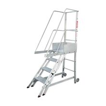 Escada Modelo Trepadeira 0,960 m Alulev Tr102 3 Degraus + Plataforma