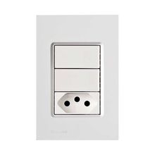 Conjunto Montado 4X2 Tomada 2P+T 10A 250V Delta Mondo Soprano Branco