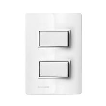 Conjunto Montado 4X2 2 Funções 2X Interruptor Simples 10A 250V Revita Soprano Branco