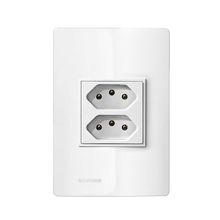 Conjunto Montado 4X2 1 Função Tomada Duplex 2P+T 250V Revita Soprano Branco
