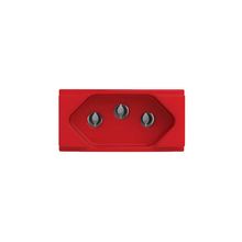 Módulo Tomada 2P+T Duplex 20A 250V Atria Soprano Vermelho