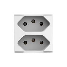 Módulo Tomada 2P+T Duplex 250V Atria Soprano Branco
