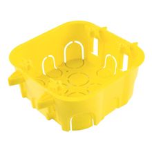 Caixa de Embutir Drywall Tramontina Amarelo 4X4