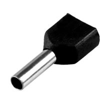 Terminal Ilhos Duplo Hellermanntyton com 100 Peças Preto