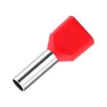 Terminal Ilhos Duplo Hellermanntyton com 100 Peças Vermelho