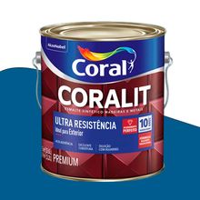 Tinta Esmalte Alto Brilho Coralit Ultra Resistência Coral Azul Franca