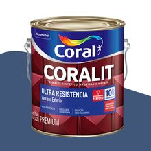 Tinta Esmalte Alto Brilho Coralit Ultra Resistencia Coral Azul Marinho