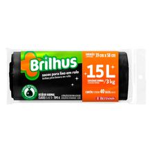 Saco para Lixo Brilhus Rolo com 40un