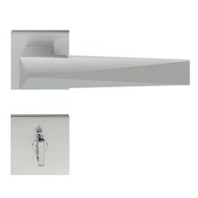 Fechadura Zamac Banheiro Roseta Quadrada Ascot Pado Cromo Acetinado