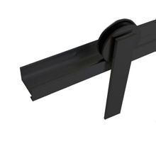 Kit Porta de Correr Aparente Alumínio Preto Alumina Geris