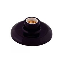 Plafon com Soquete Porcelana E27 4A 250V Tramontina Preto