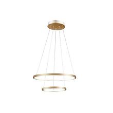 Pendente Led 40+60cm 4M Bean 47W Nordecor 3000K Dourado Fosco