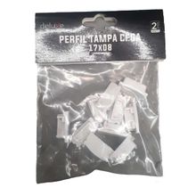Tampa Cega para Perfil Risqué Avant com 10 Peças 17 X 8mm Branco
