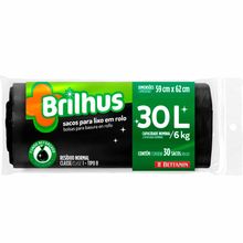 Saco para Lixo Brilhus Rolo com 30un