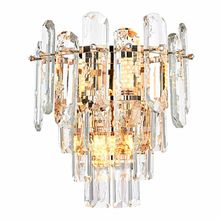 Arandela LED Cristal Koine Nordecor Ouro Brilho sem Lâmpada