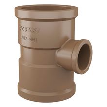 Tê de Redução Soldável 90° PVC Fortlev NBR 5648 Marrom