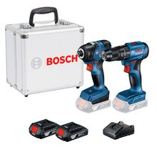 Kit Furadeira/Parafusadeira GSB 185 e Chave de Impacto GDR 200 Bosch com Maleta de Alumínio