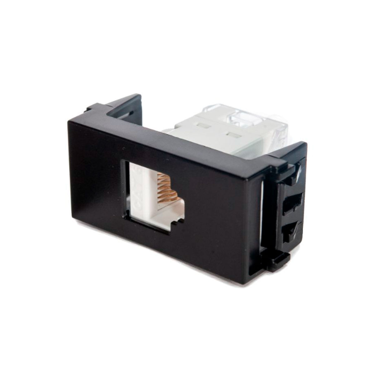 Encontraproduto.com.br - Módulo Tomada RJ45 CAT 6 Refinatto Weg Preto