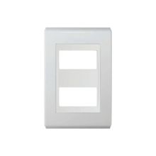 Placa 4x2 com 2 Postos Afastados sem Suporte Refinatto Weg Branco Acetinado