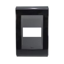 Placa 4x2 com 1 Posto sem Suporte Refinatto Weg Preto Alto Brilho